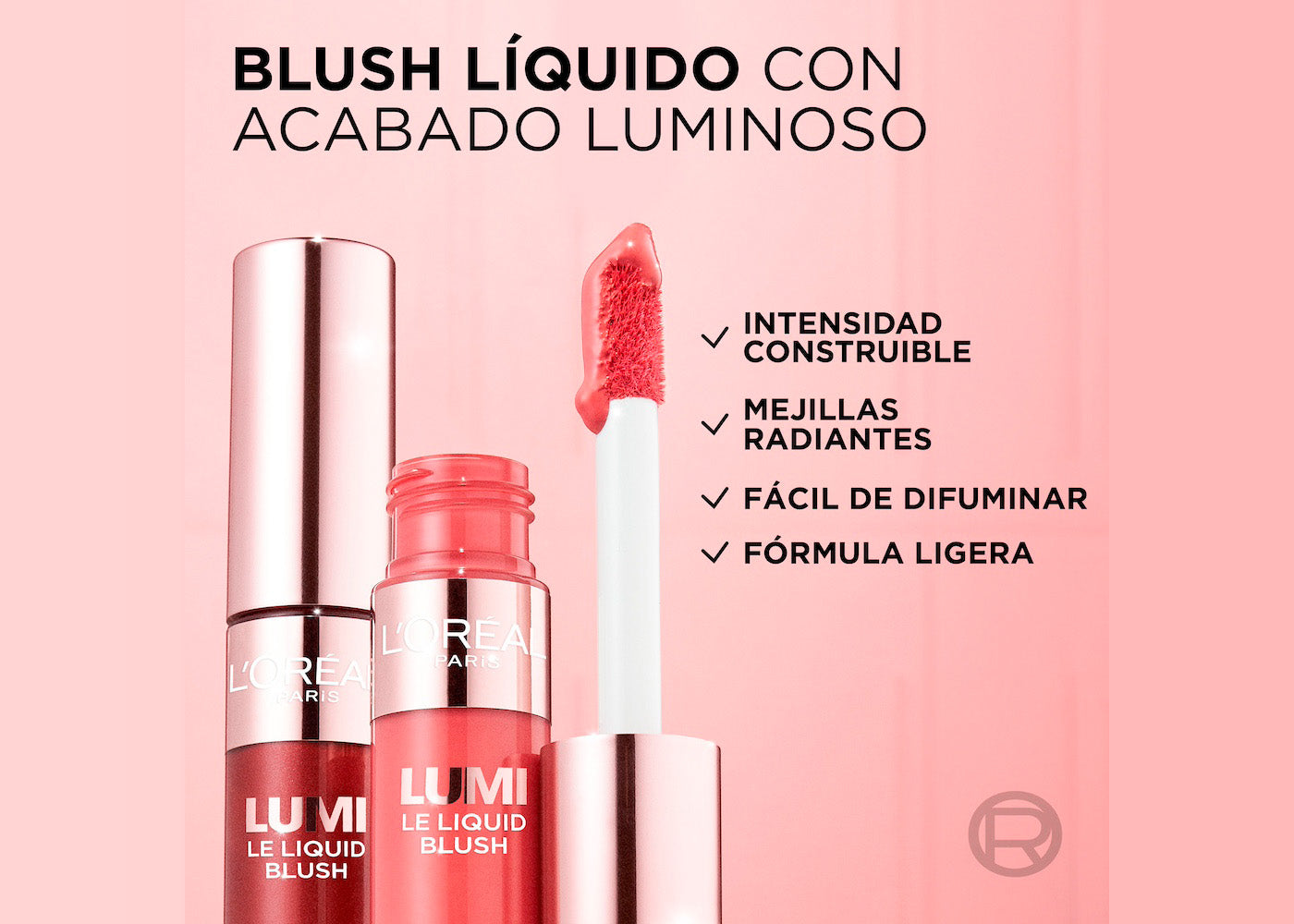 LUMI RUBOR LIQUIDO GLOWY GOLD PINK 1PZA