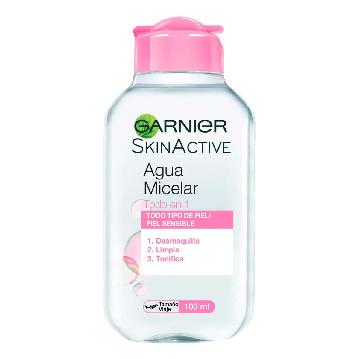 Garnier Skin Naturals Face Agua micelar Desmaquillante para Todo Tipo de Piel, 100 ml, Paquete de 1