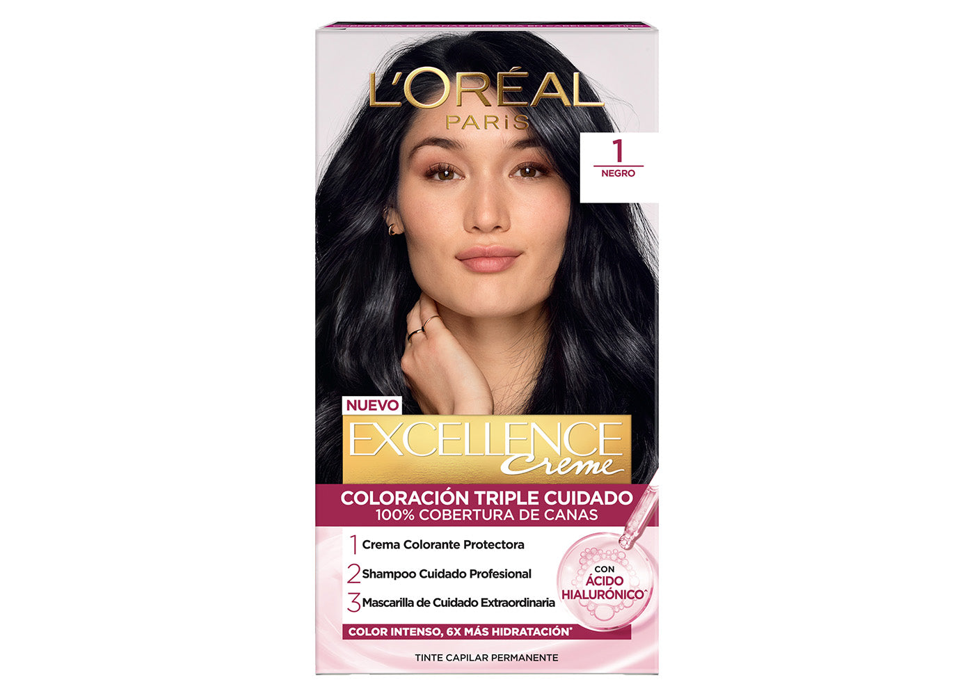 Tinte para cabello Excellence L'Oréal Paris 1 Negro