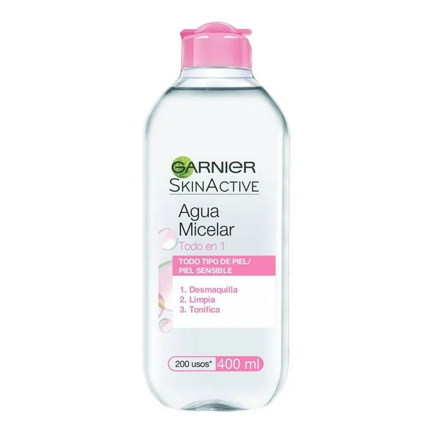 Garnier Skin Naturals Face Agua Micelar Desmaquillante para Todo Tipo de Piel, 400 ml