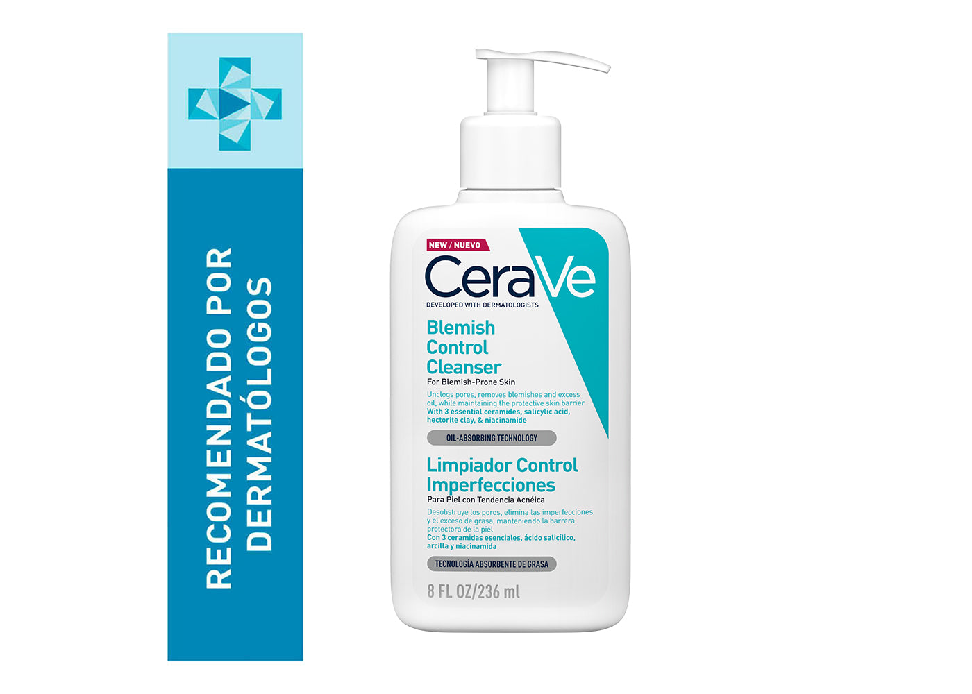 CERAVE CERAVE LIMPIADOR CONTROL IMPERFECCIONES 236ML   CE
