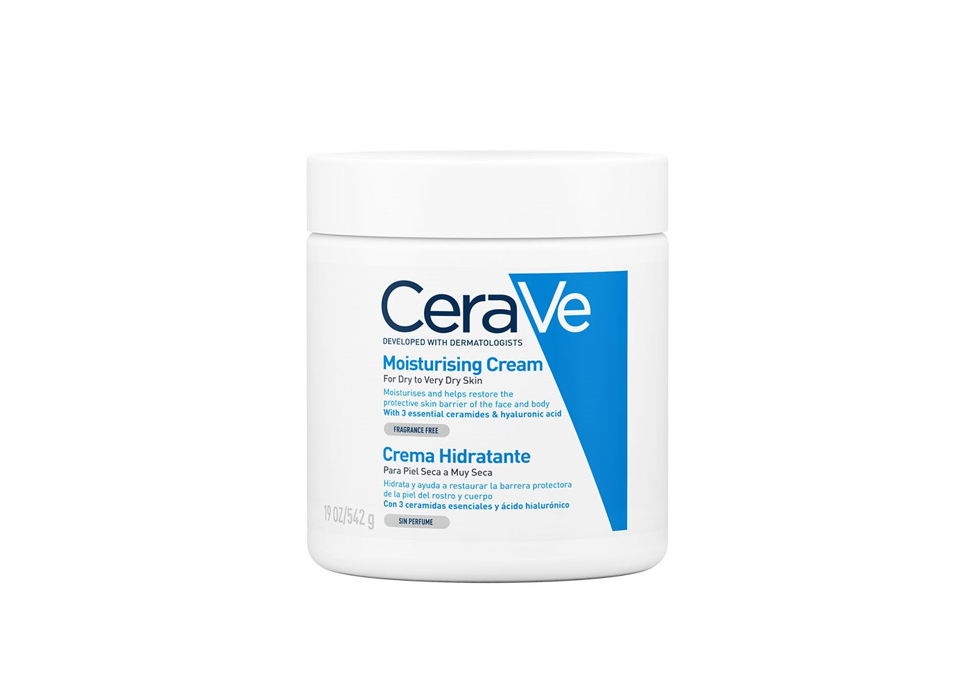 CeraVe Crema Hidratante para rostro y cuerpo para piel normal a seca
