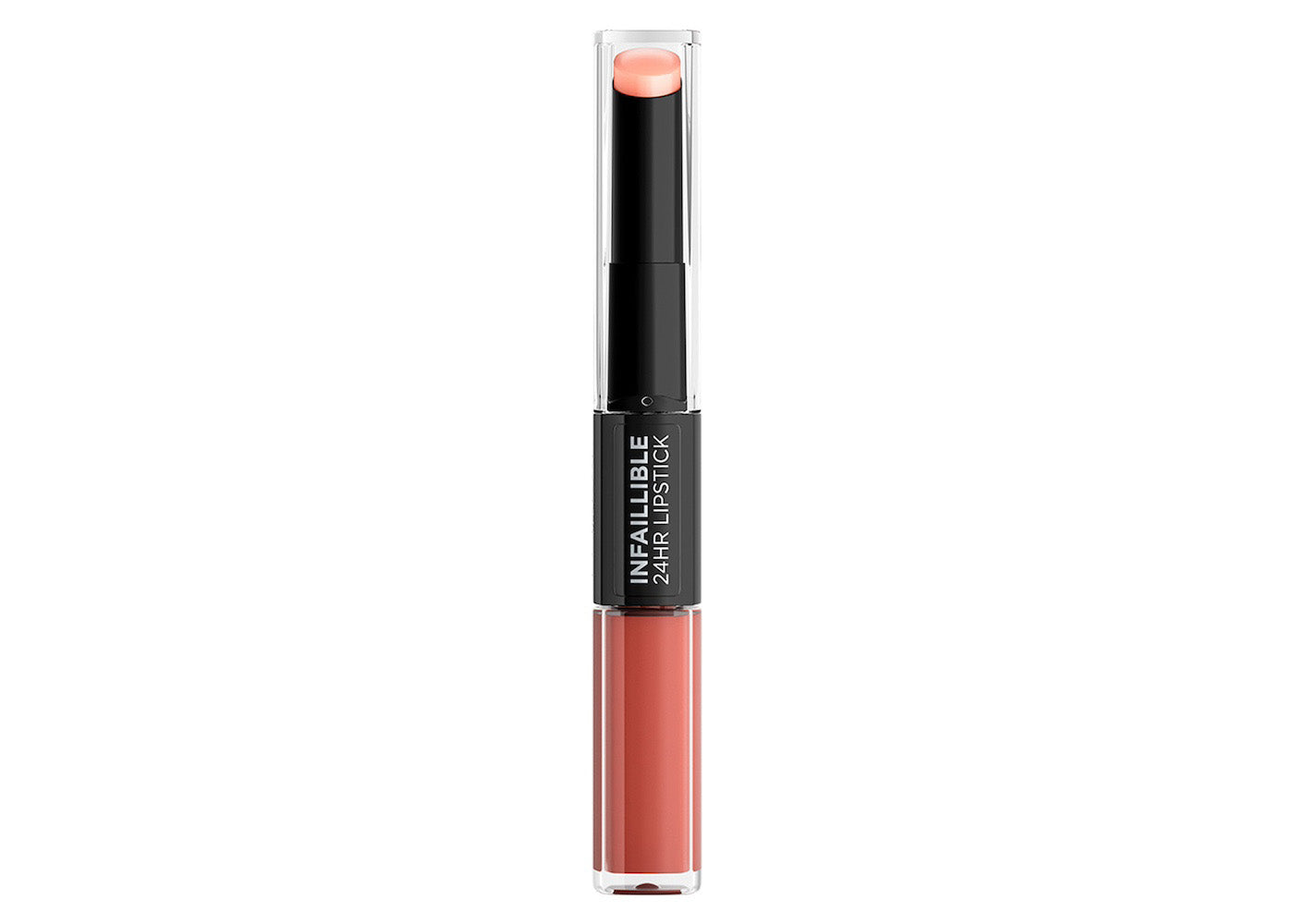 L'Oréal Paris, Infallible 24hr Lipstick, labial de larga duración de dos pasos: líquido y balsamo, Tono 101 Everlasting Paris