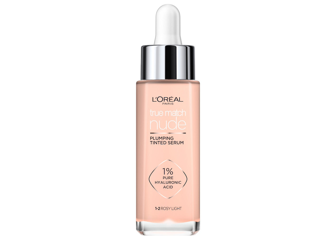 L'Oréal Paris Cosmetics True Match Serum Rellenador con Color Y Ácido Hialurónico, Tono 1-2 Rosy Light