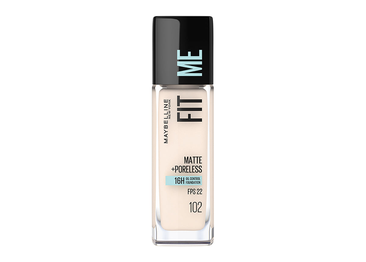 MAYBELLINE Base de Maquillaje Fit Me Matte, 102 Fair Porcelain