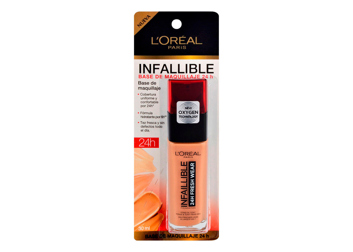 L'Oréal Paris Base de maquillaje Infallible Amber 300, 30ml