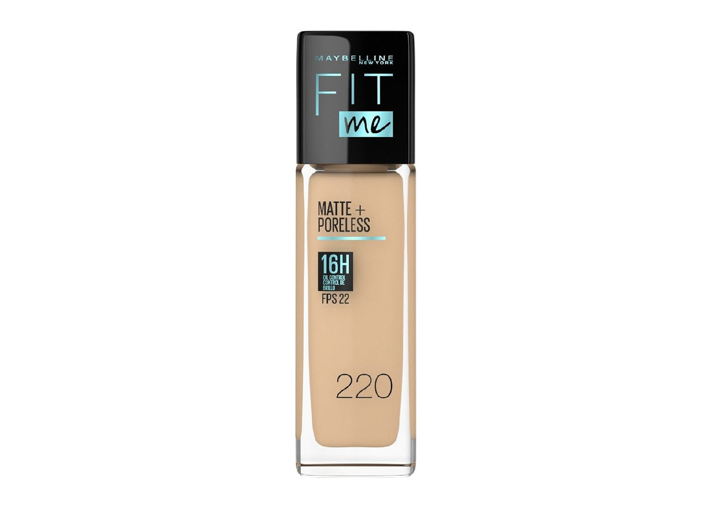 MAYBELLINE Base de Maquillaje Fit Me Hidratante, 220 Natural Beige