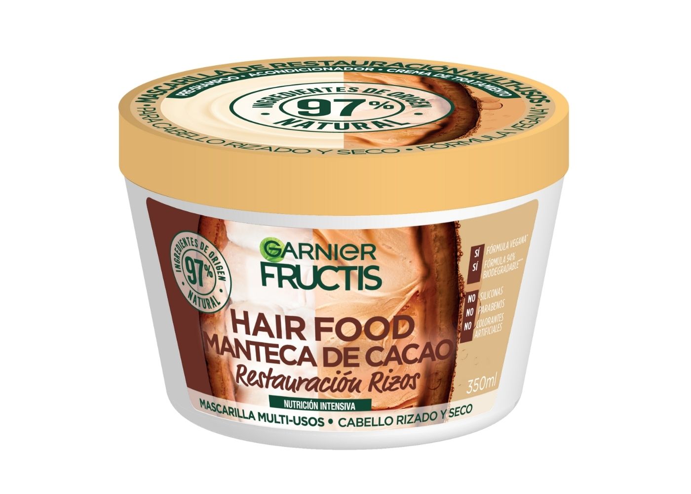 Garnier Fructis Hairfood Manteca de Cacao Mascarilla para Cabello Rizado 350 ml