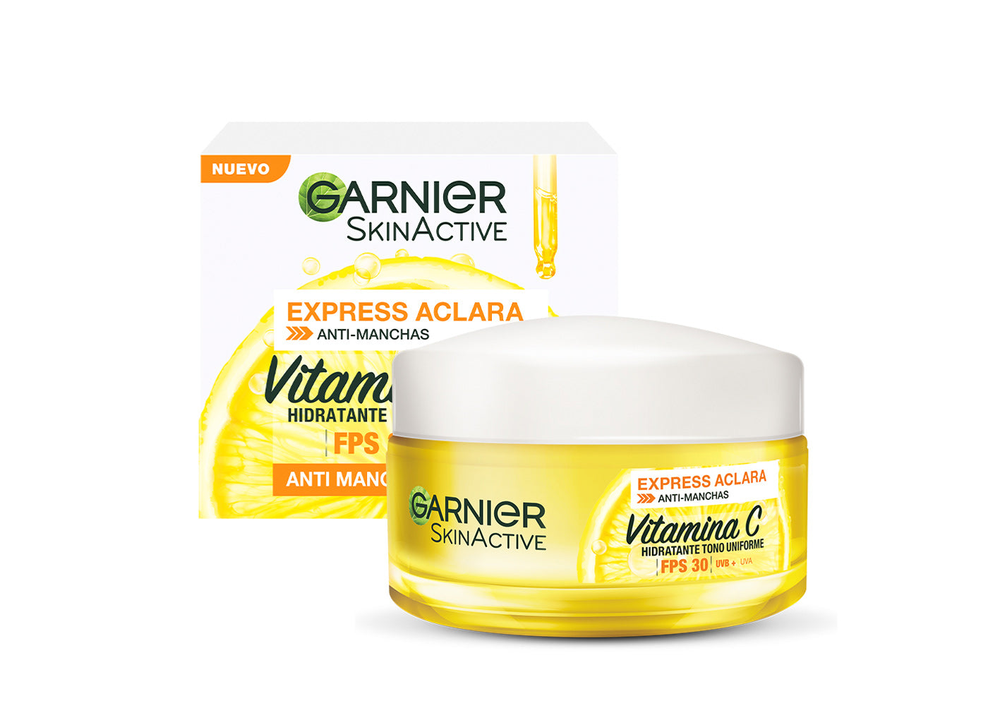 Garnier Skin Naturals Face Express aclara crema hidratante tono uniforme con fps 30