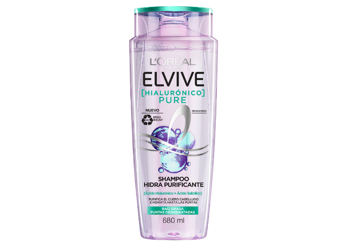 L'Oreal Paris Shampoo, Hialuronico Pure , 680 ml