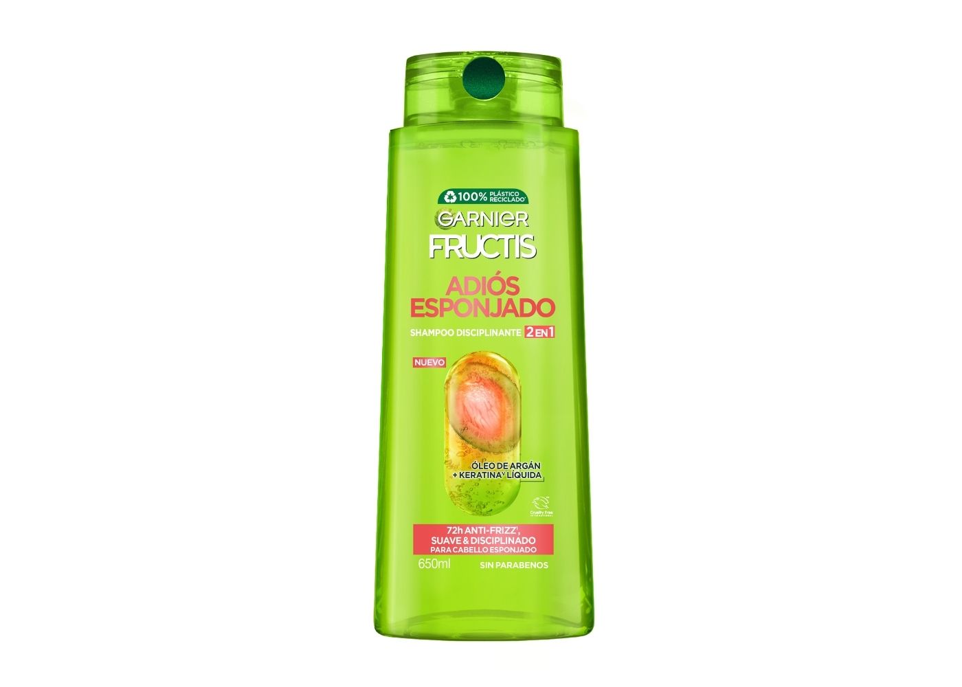 Garnier Fructis Adiós Esponjado Shampoo Antifrizz 2en1 650 ml
