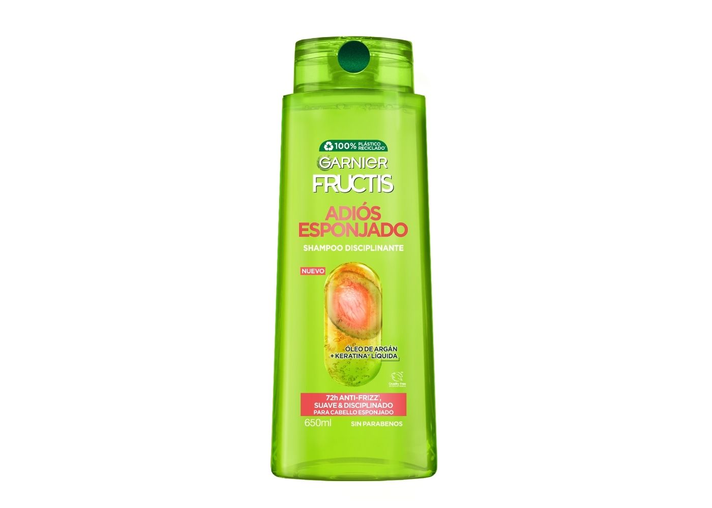 Garnier Fructis AdiÃ³s Esponjado Shampoo Disciplinante Antifrizz 650 ml
